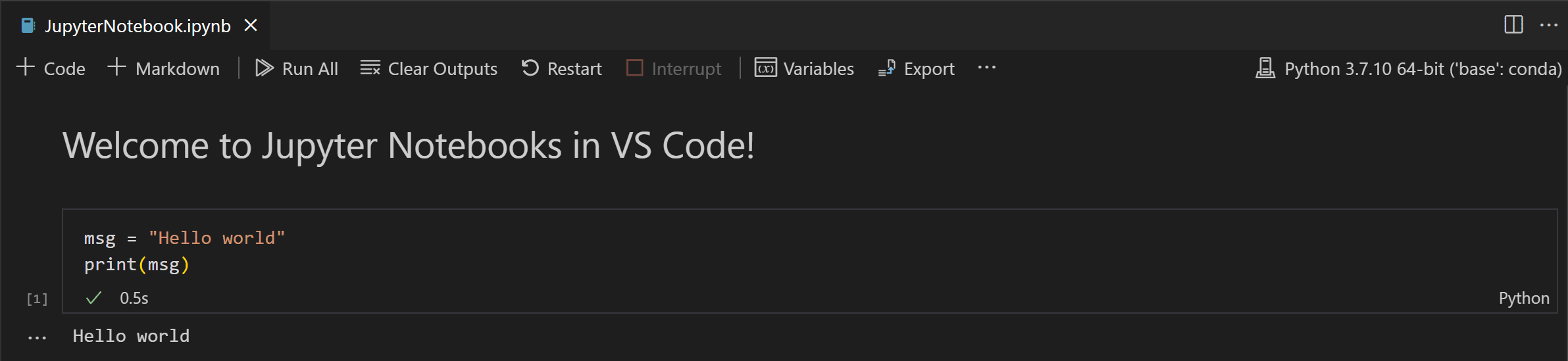 Rendered Markdown displayed in code cell